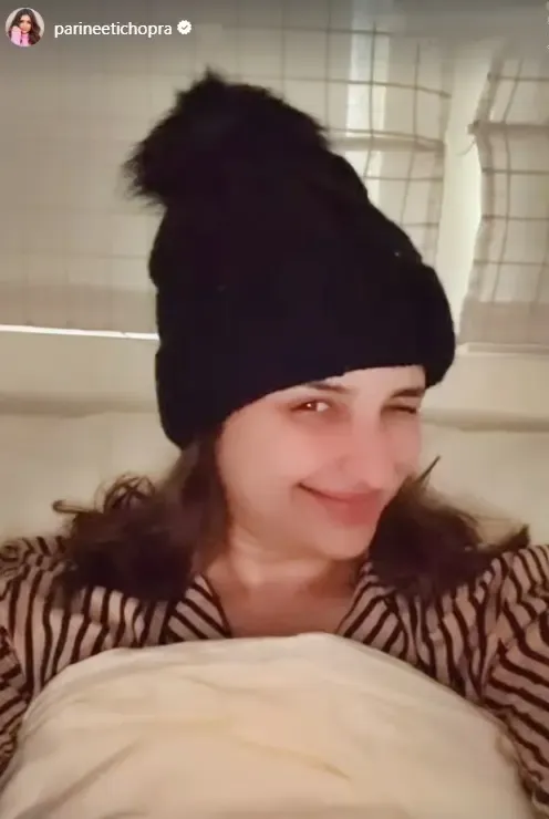 Parineeti Chopra Relaxes During Her Vacation Wrapped in Razaai