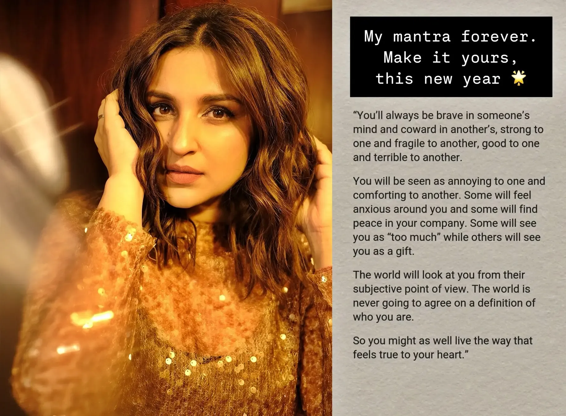 Parineeti Chopra Reveals Her 2025 Philosophy