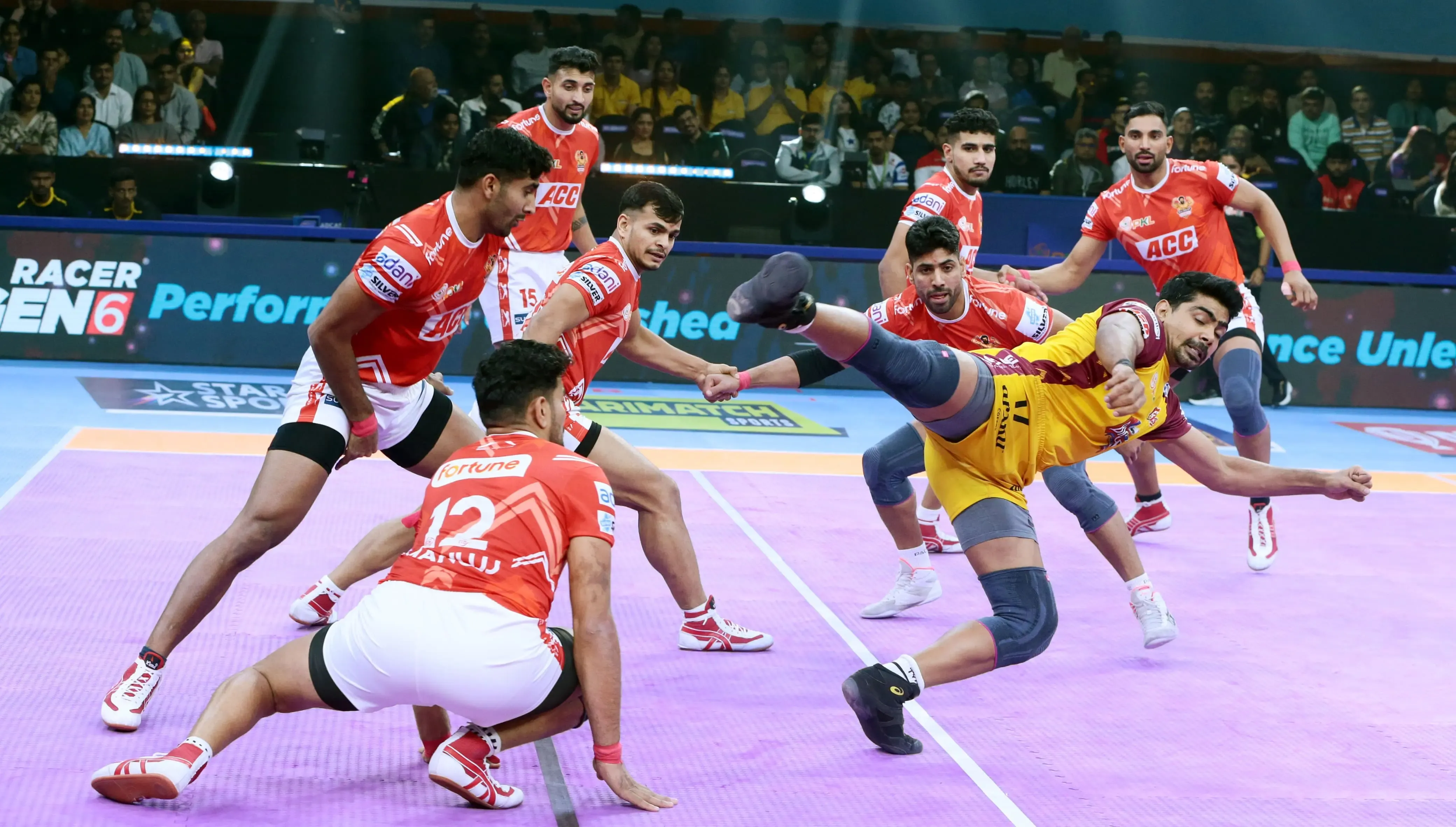 PKL 11: Pawan Sehrawat Leads Telugu Titans to Victory Over Gujarat Giants, Approaching Playoff Qualification