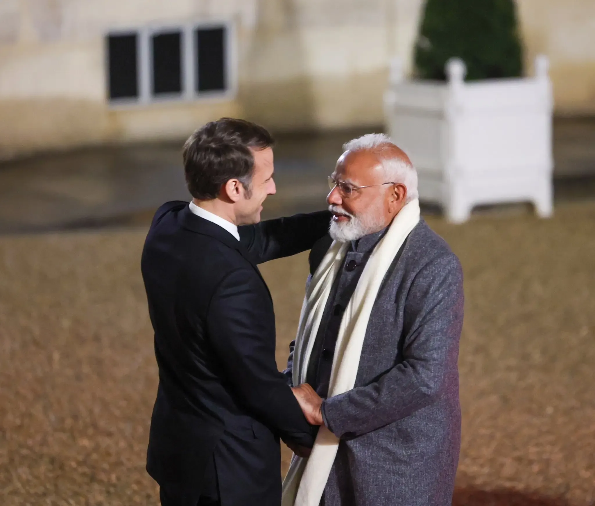PM Modi Engages with French President Emmanuel Macron in Paris