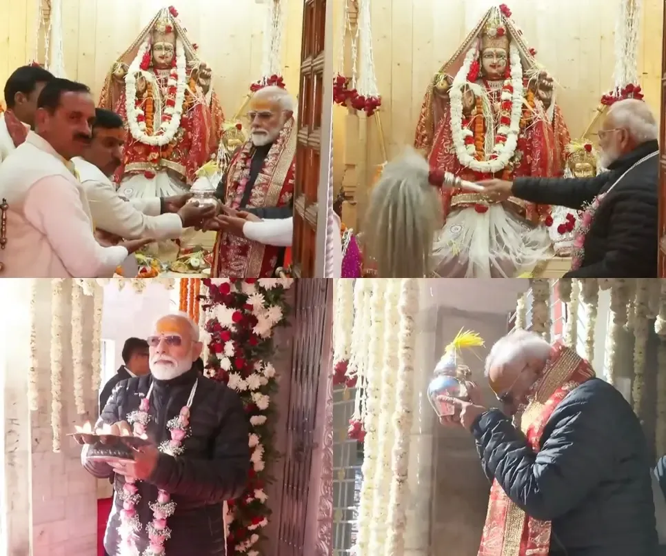 PM Modi Prays at the Winter Abode of River Ganga in Mukhwa, Uttarakhand