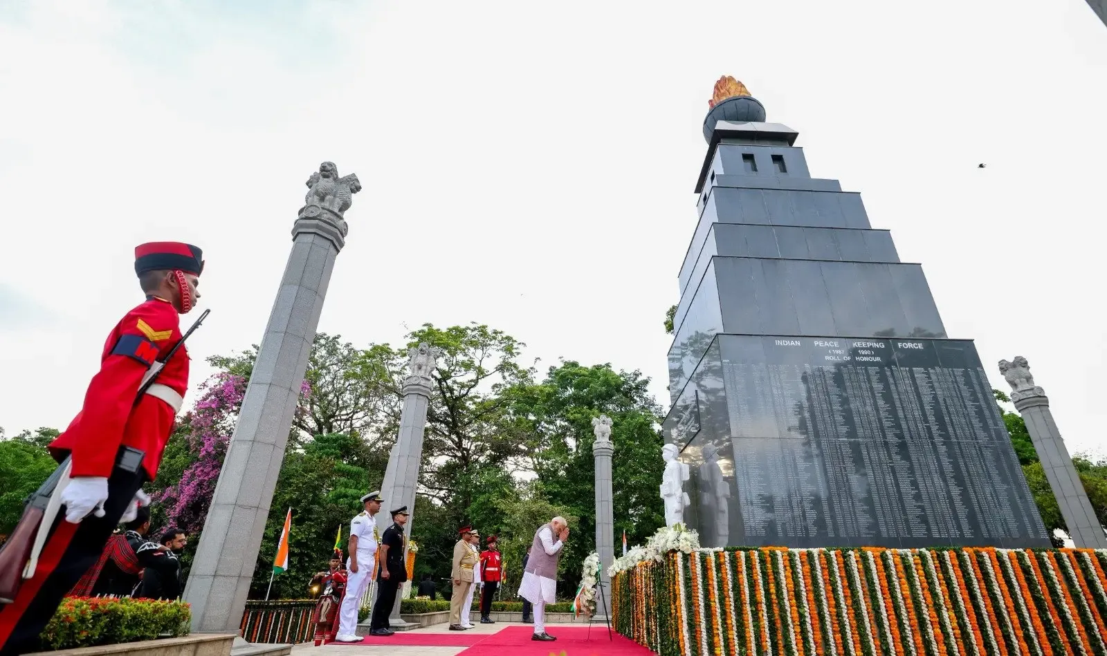 PM Modi Honors Indian Peace Keeping Force Memorial in Sri Lanka
