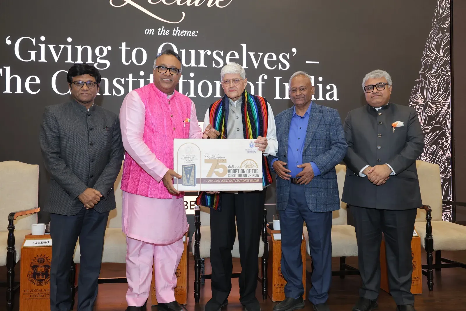 Gopalkrishna Gandhi Highlights India’s Unified Spirit at JGU's Constitution Day Lecture