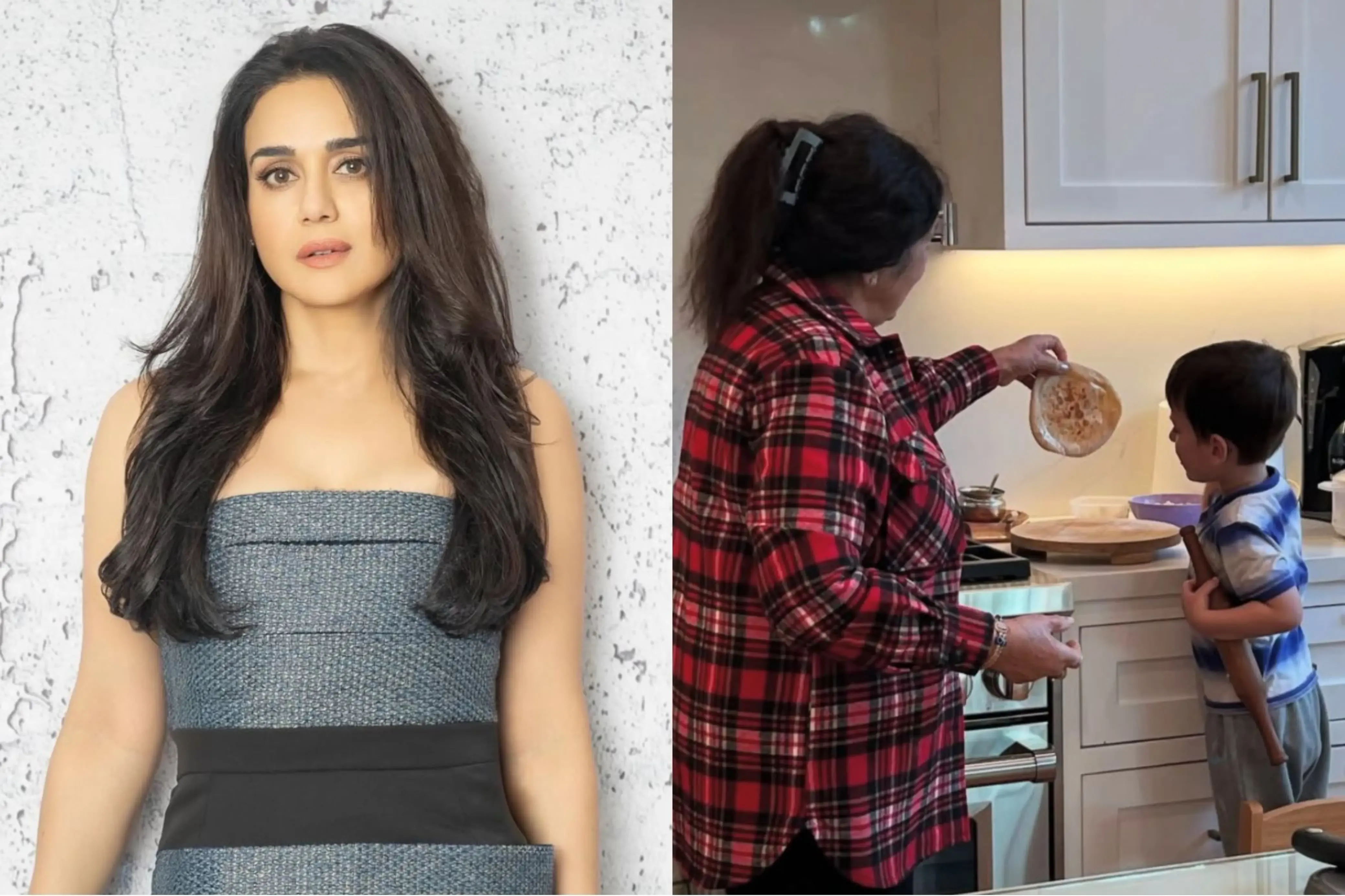 Preity Zinta Posts Adorable Photos of Son Jai Cooking Roti with Grandmother