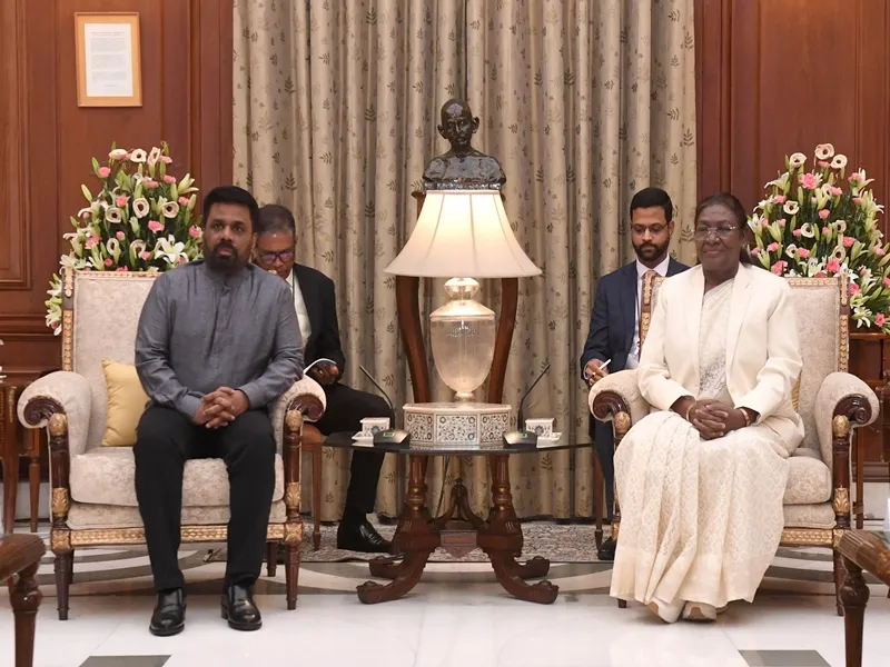 President Murmu Hosts Banquet for Sri Lankan President at Rashtrapati Bhavan