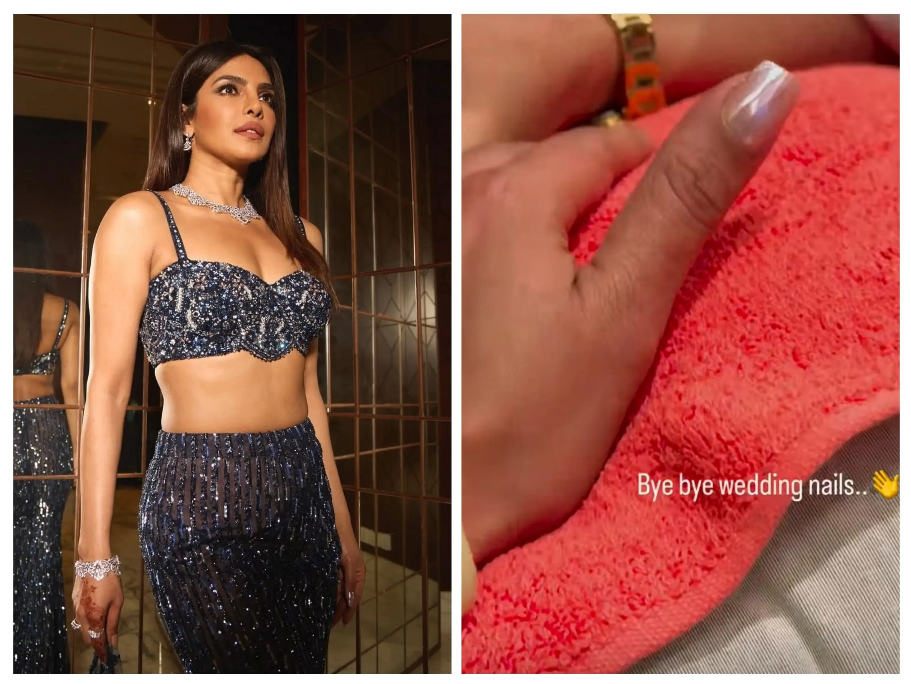 Priyanka Chopra Bids Farewell to Her Wedding Nails