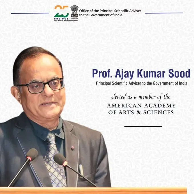 Is Prof Ajay K Sood the Latest Honorary Member of the American Academy of Arts & Sciences?