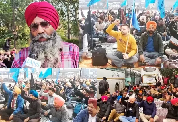 Punjab Roadways and PRTC Contract Workers Initiate Strike Against AAP Government for Unmet Demands