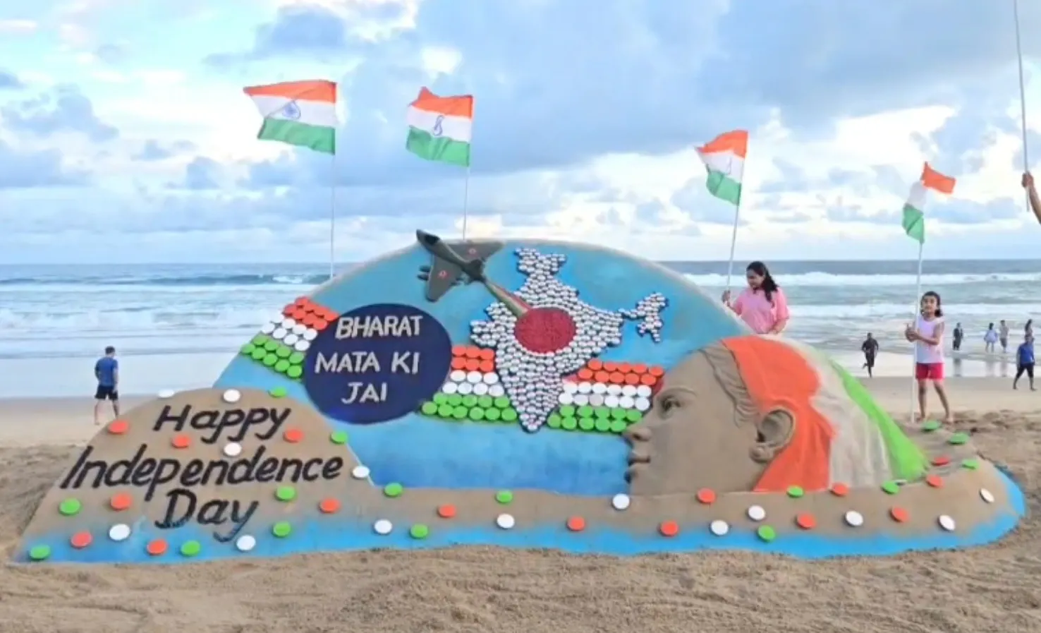How Does Puri Beach Celebrate Indian Valor and Innovation This Independence Day?