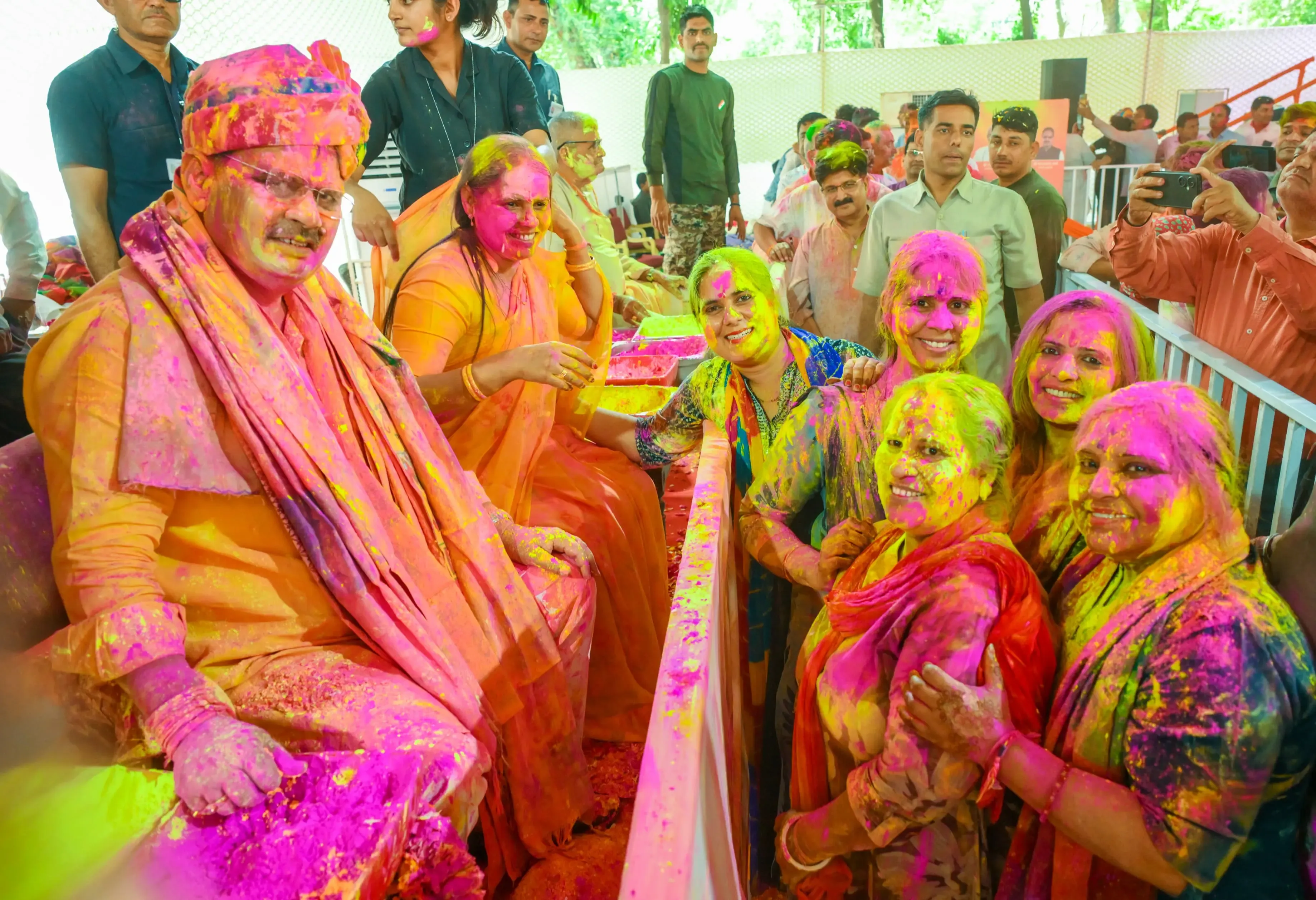 Rajasthan's Chief Minister Celebrates Holi with People, Highlighting Braj Culture