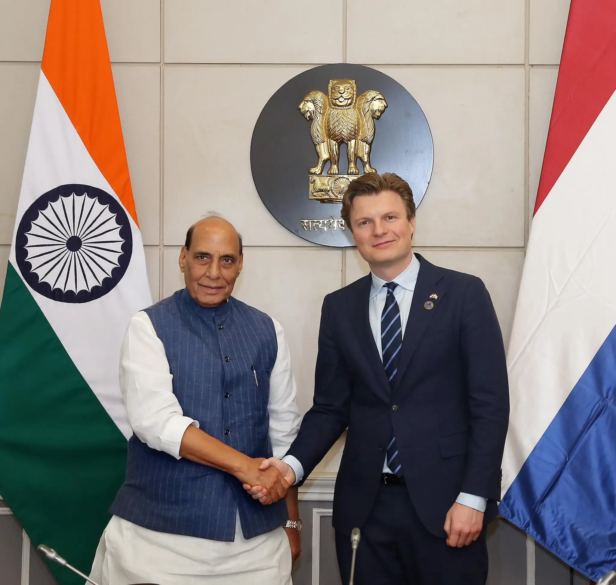 Defence Minister Rajnath Singh Meets Dutch Counterpart Ruben Brekelmans to Enhance Defence Cooperation