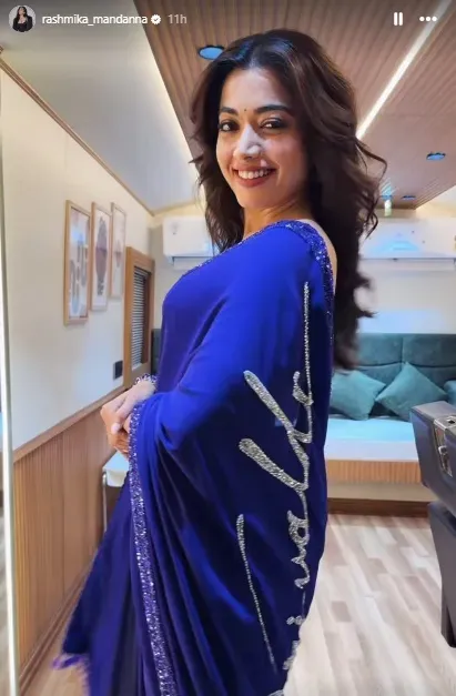 Rashmika Mandanna Embraces Srivalli Essence in Gorgeous Saree