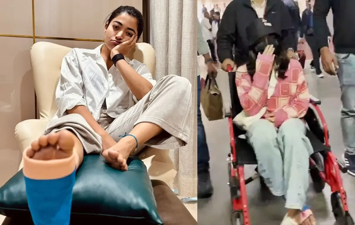 Rashmika Mandanna Seen in Wheelchair Before ‘Chhaava’ Trailer Launch