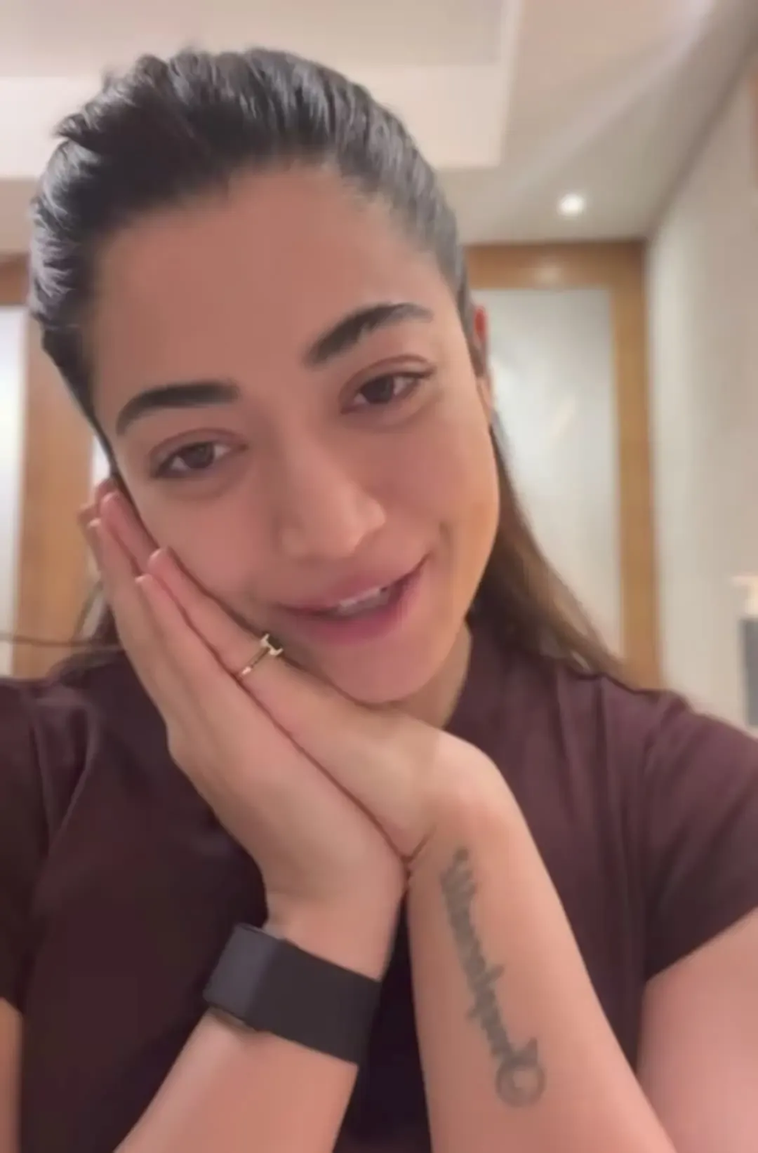 Rashmika Shares an Uplifting Video After a Night Shoot