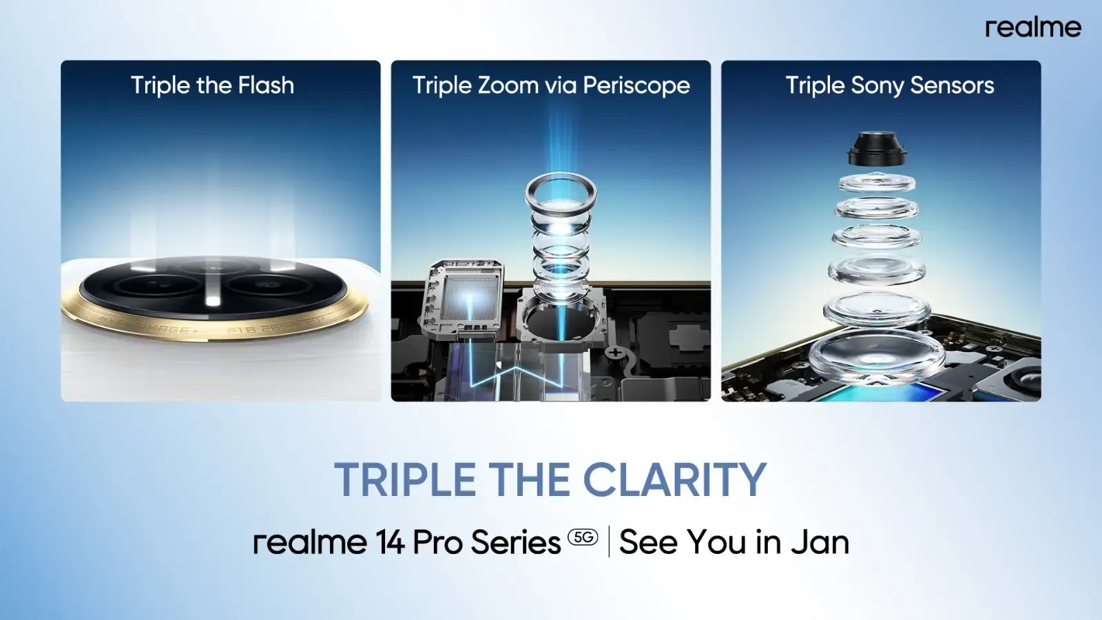 realme 14 Pro Series 5G Unveils the World's First Triple Flash Camera