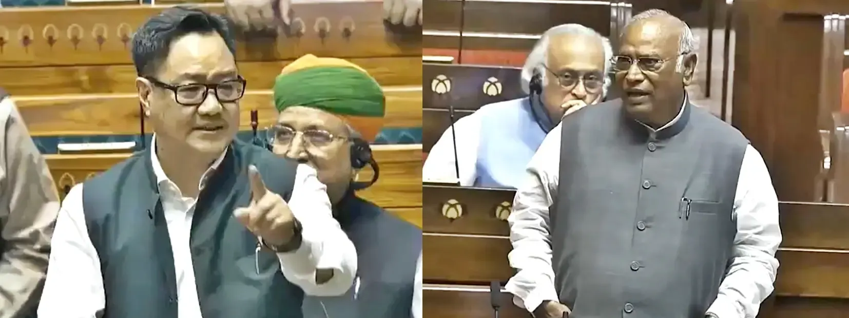 Rijiju Accuses Congress of Altering Constitution for Muslim Reservation, Kharge Refutes