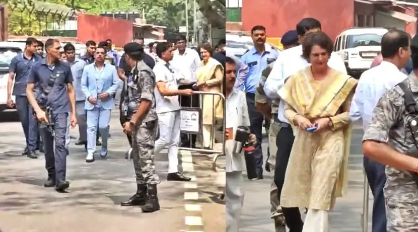 Robert Vadra Arrives at ED Office for Second Interrogation, Accompanied by Priyanka Gandhi