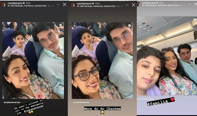 Rupali Ganguly jets off for holiday with husband, son amid drama with stepdaughter