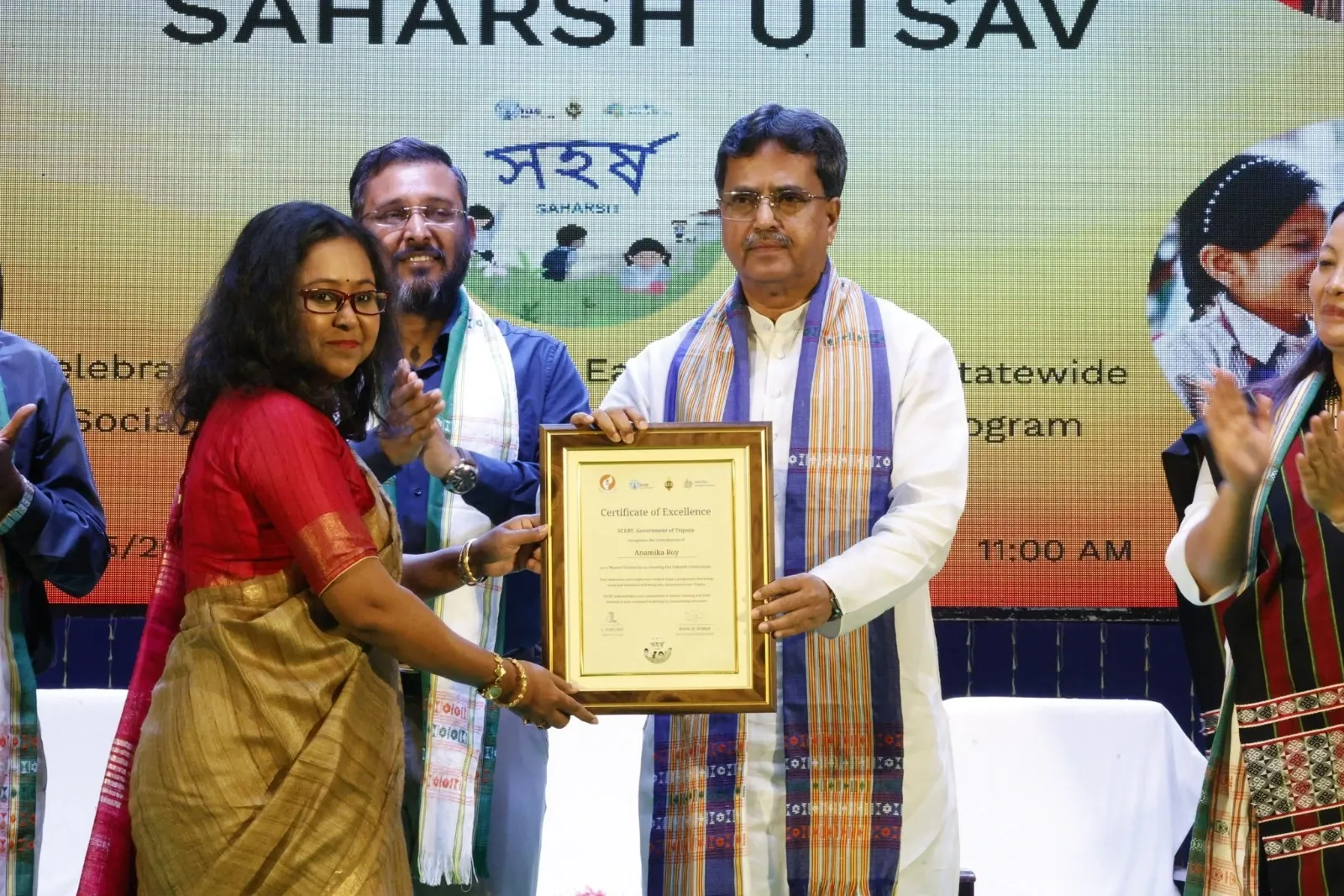 What is the 'Saharsh' Course Launched in Tripura for Children's Education?