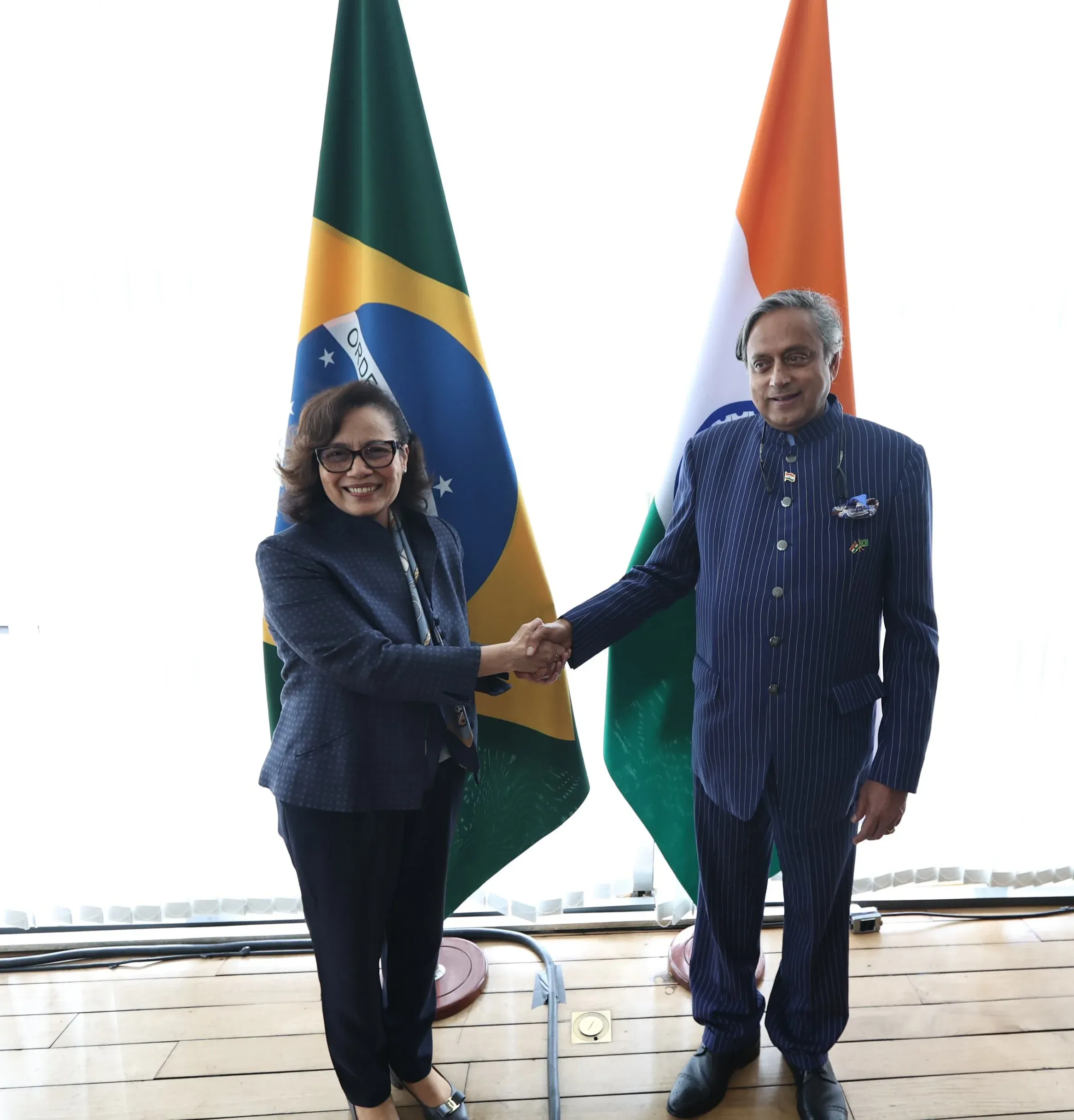 How Did Shashi Tharoor's Delegation Engage with Brazil's Acting Foreign Minister on Anti-Terror Cooperation?