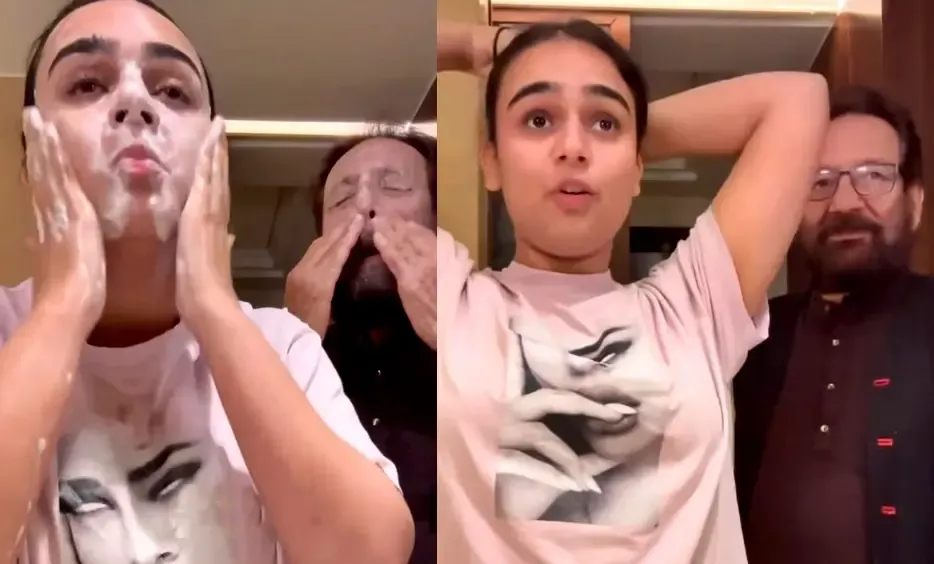 Shekhar Kapur gets a sunscreen lesson from his daughter Kaveri