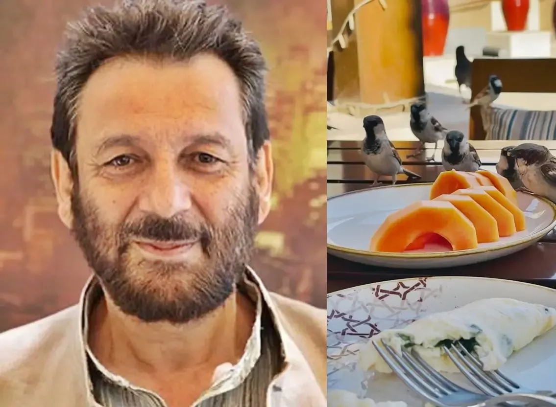 Shekhar Kapur Enjoys Breakfast with Unexpected Feathered Guests