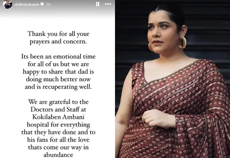 Shikha Talsania Provides Update on Her Father Tiku Talsania's Health Condition
