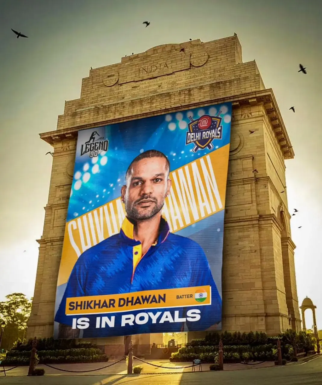 Shikhar Dhawan and Ross Taylor Lead the Delhi Royals in the Upcoming Legend 90 League