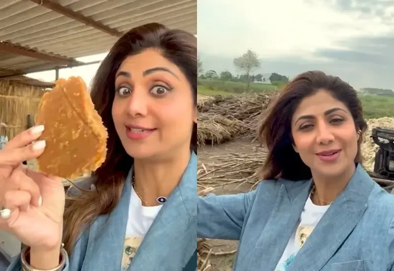 Shilpa Shetty Enjoys Authentic Desi Gud in Punjab