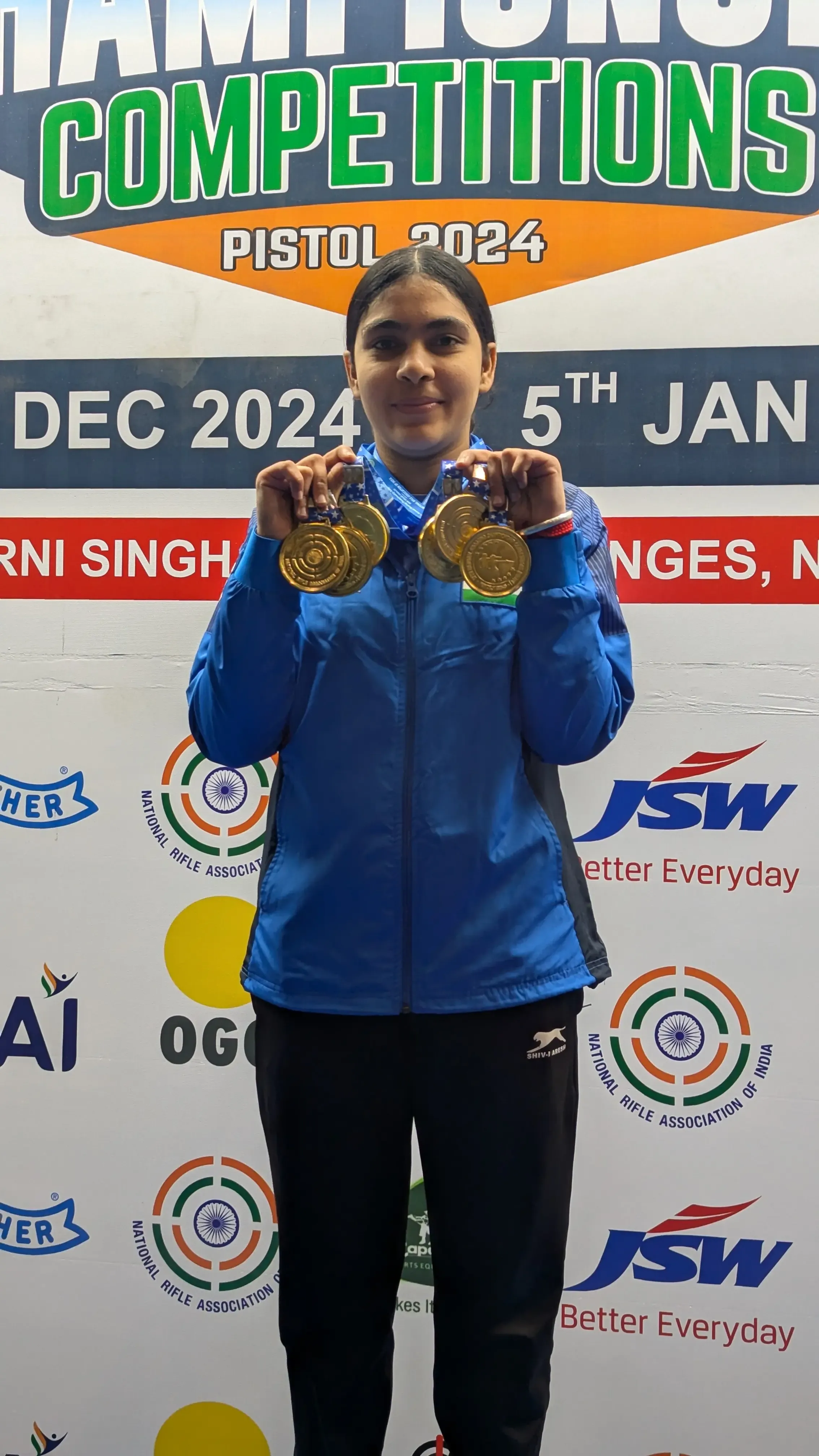 Shooting Nationals: Haryana's Suruchi Shines with Three Gold Medals in Women’s Air Pistol
