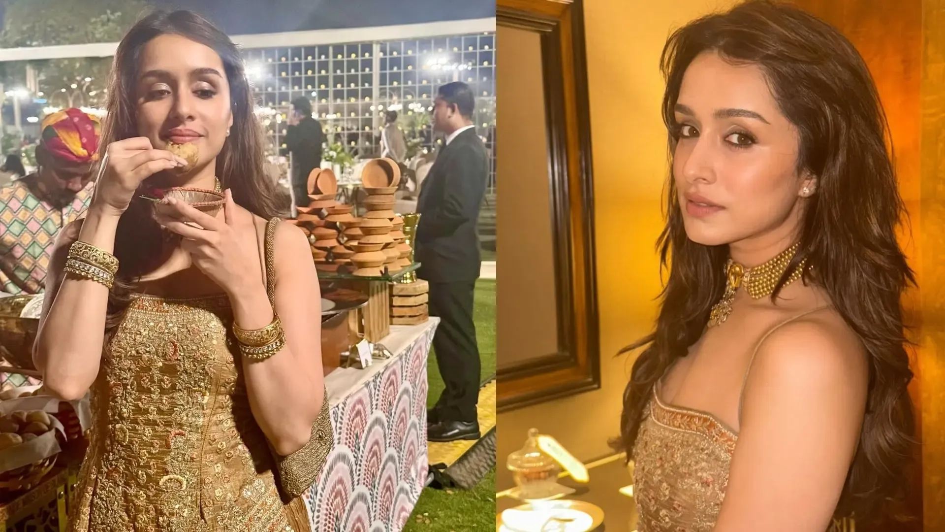 Shraddha Kapoor's Pani Puri Indulgence at a Wedding