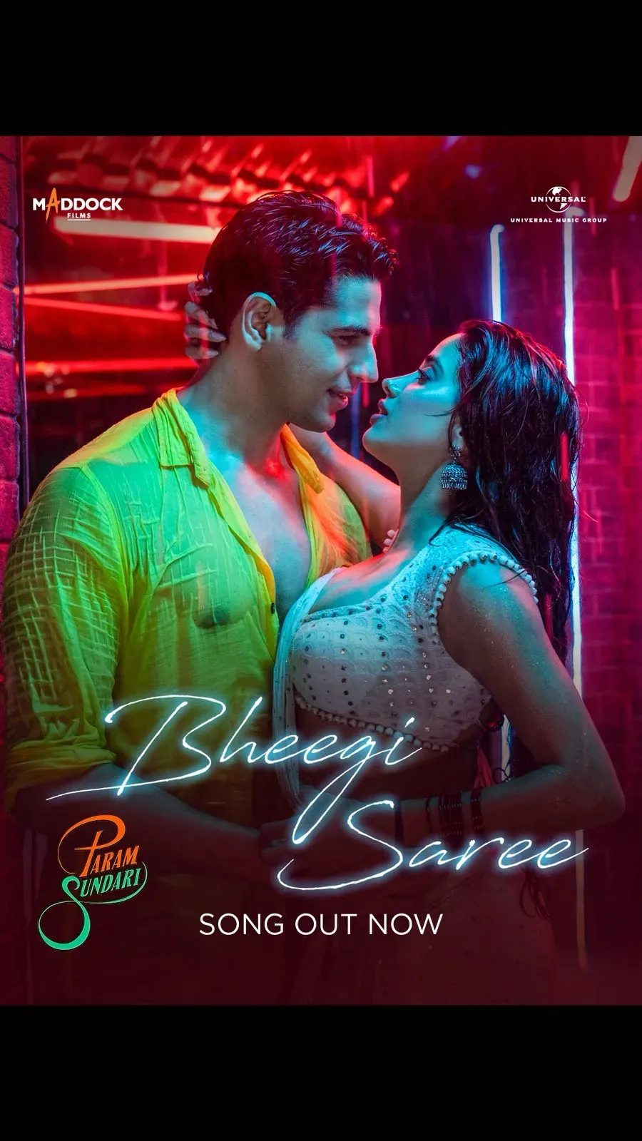 Are Sidharth and Janhvi Heating Up the Screen in Param Sundari’s Latest Track ‘Bheegi Saree’?