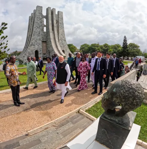 PM Modi Honors Legacy at Kwame Nkrumah Memorial Park