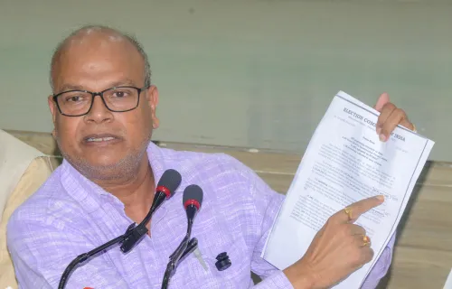 Patna: Rajesh Kumar speaks at a media briefing