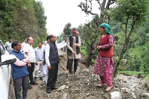 Jai Ram Thakur Tours Village Affected by Cloudburst in Mandi
