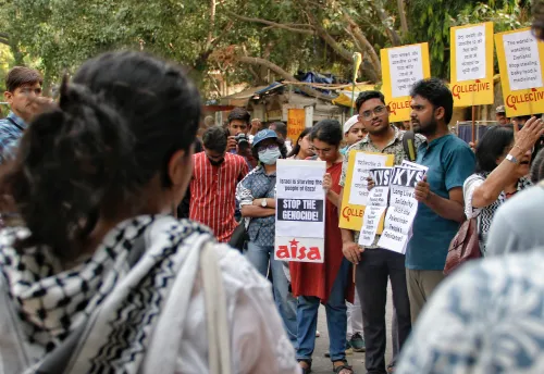 AISA Organizes Demonstration at Jantar Mantar to Protest Israeli Actions in Palestine