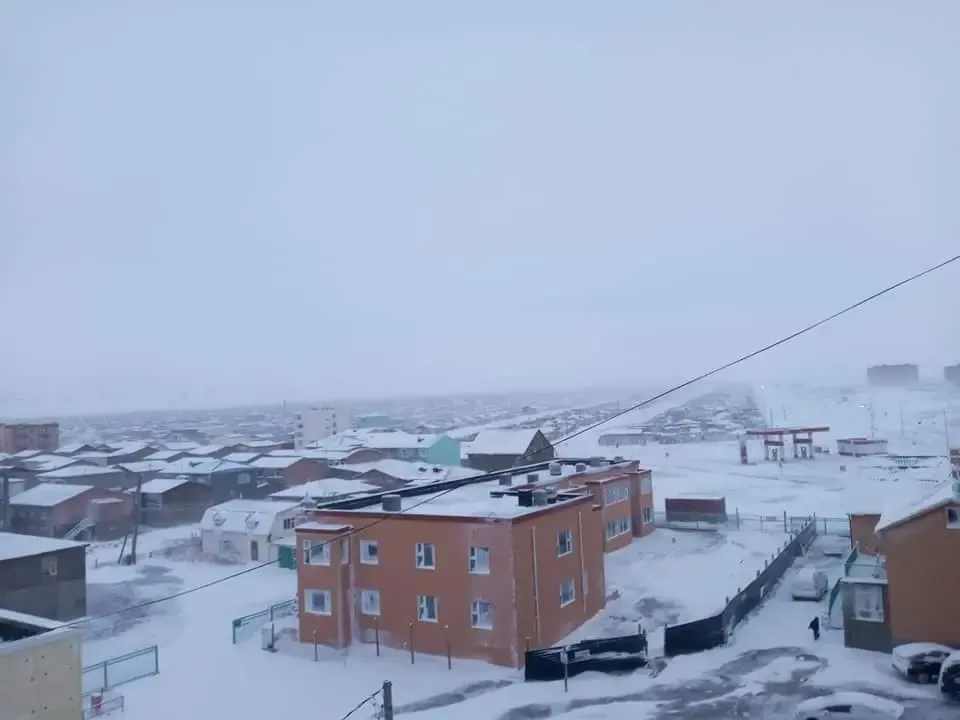 Mongolia's Territory Covered in Snow