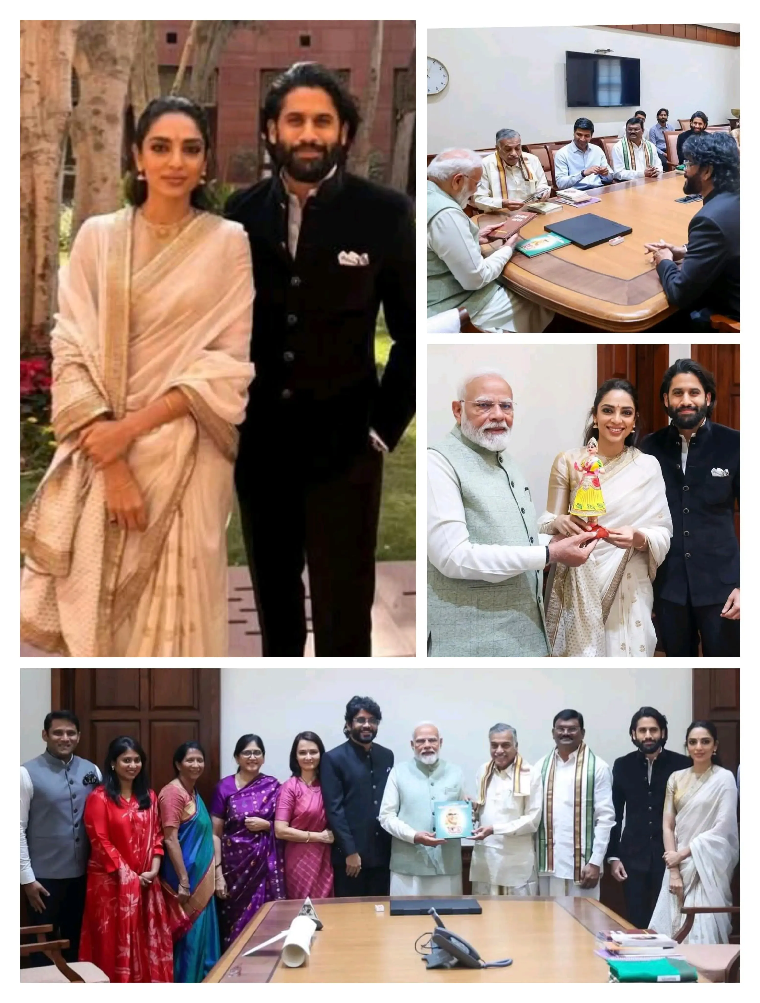 Sobhita Dhulipala Presents PM Narendra Modi with a Kondapalli Bommala Doll