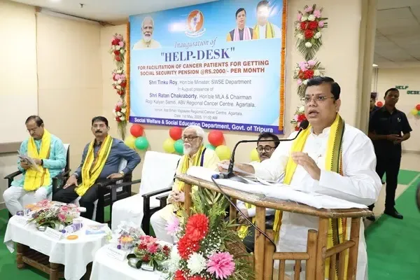 How is the Tripura government supporting cancer patients with a new help desk?