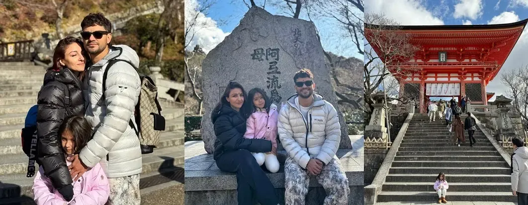 Soha Ali Khan Visits Buddhist Temple with Family