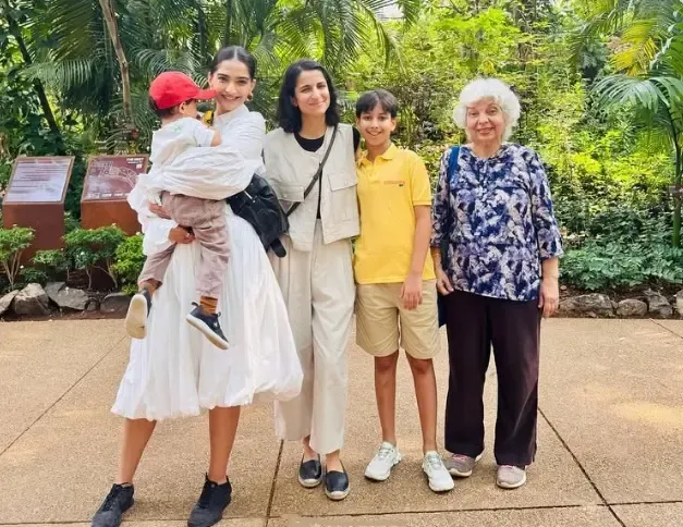 Sonam Kapoor Embraces Son Vayu During Malabar Hill Getaway