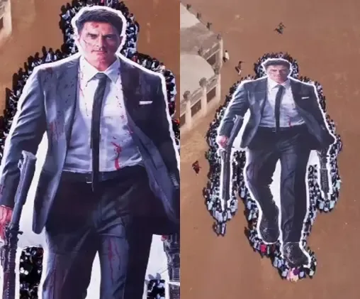 500 Students in Sholapur Honor Sonu Sood with a 390-Foot Cutout
