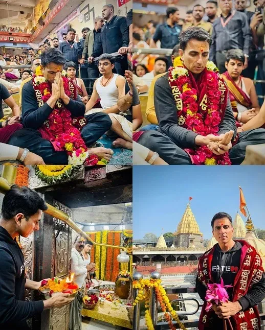 Sonu Sood Offers Prayers at Mahakaleshwar Temple for His Directorial Venture ‘Fateh’
