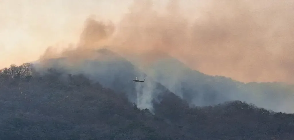 South Korea Faces Intense Wildfires in Southeastern Areas Amidst Severe Dry Winds