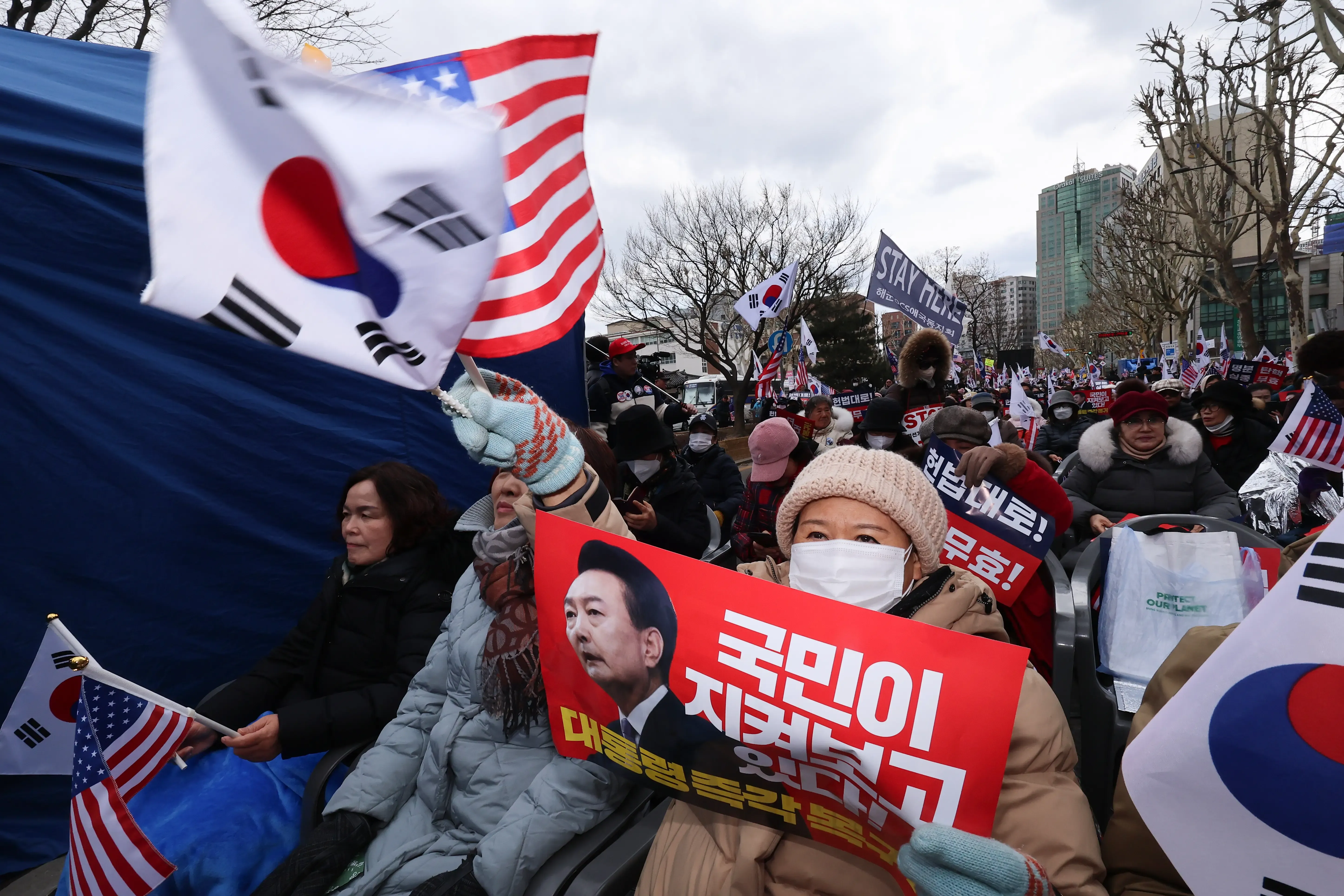 Supporters Rally in South Korea as Yoon Faces Impeachment Decision