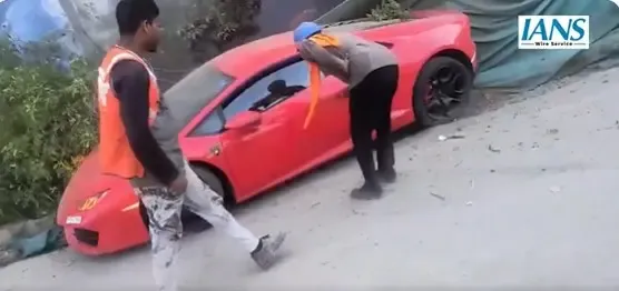 Lamborghini Driver Detained Following Collision with Two Pedestrians in Noida