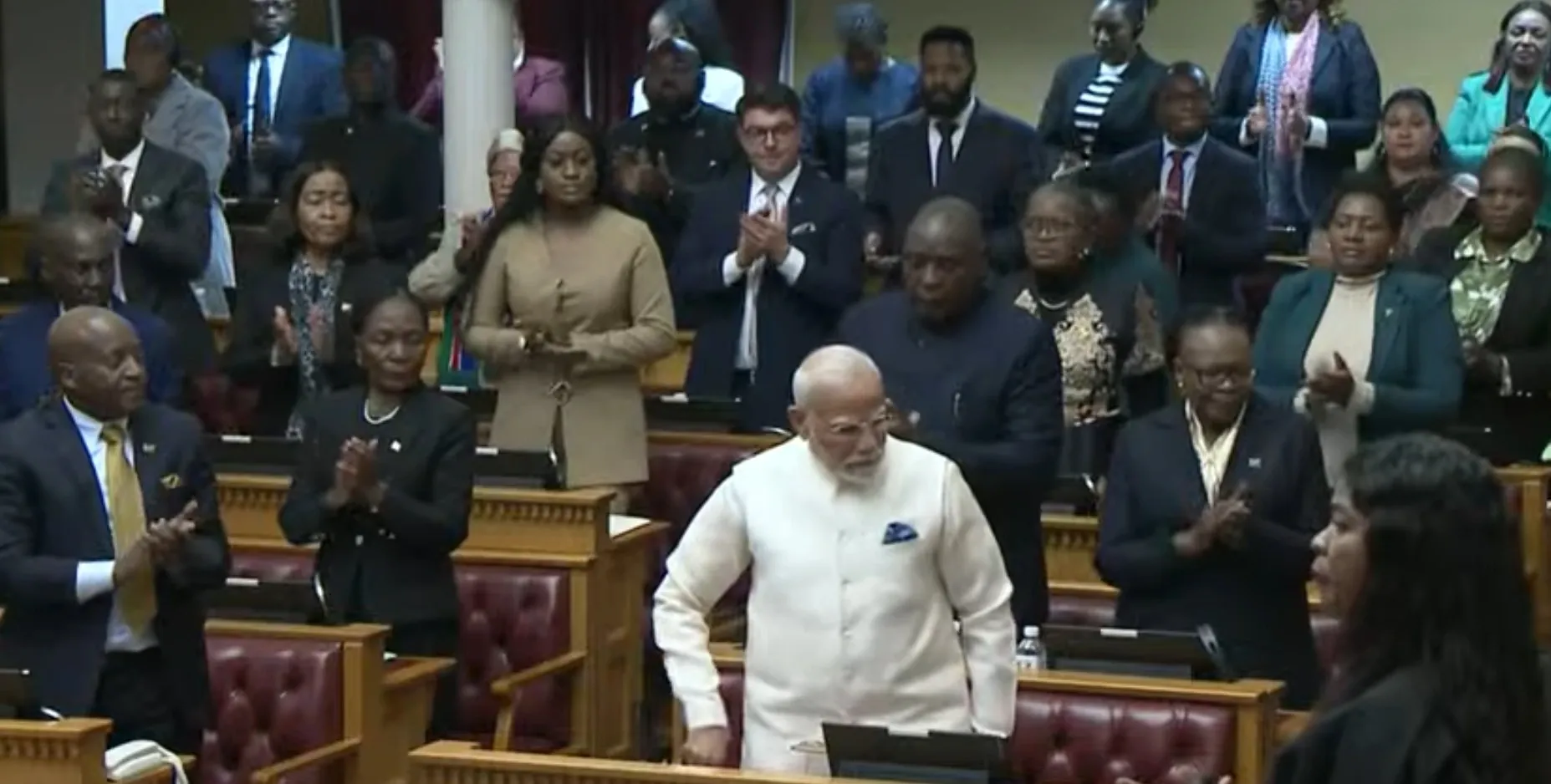 What Happened During PM Modi's Address to the Namibian Parliament?