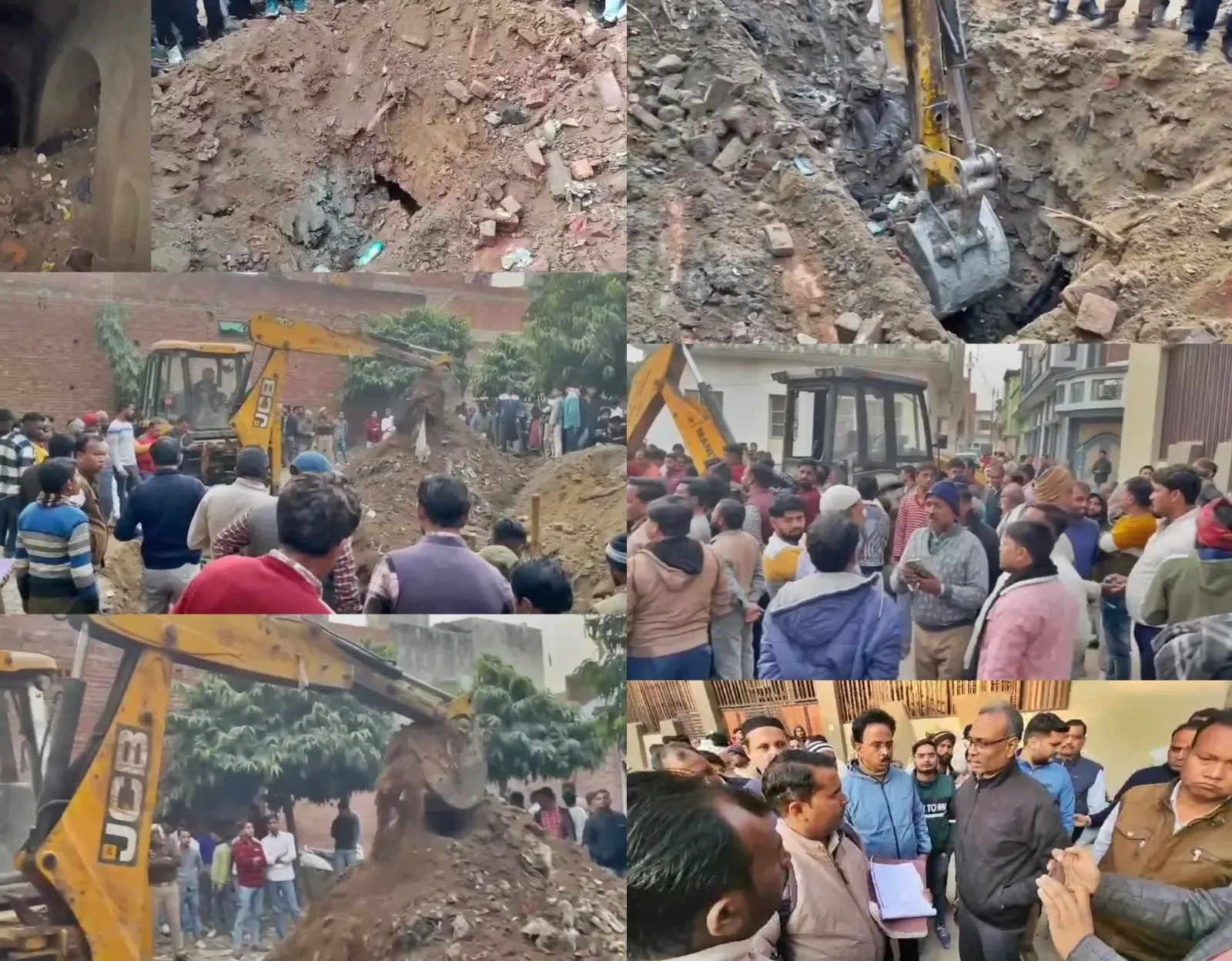 Stepwell Unearthed During Excavation in Chandausi, Sambhal