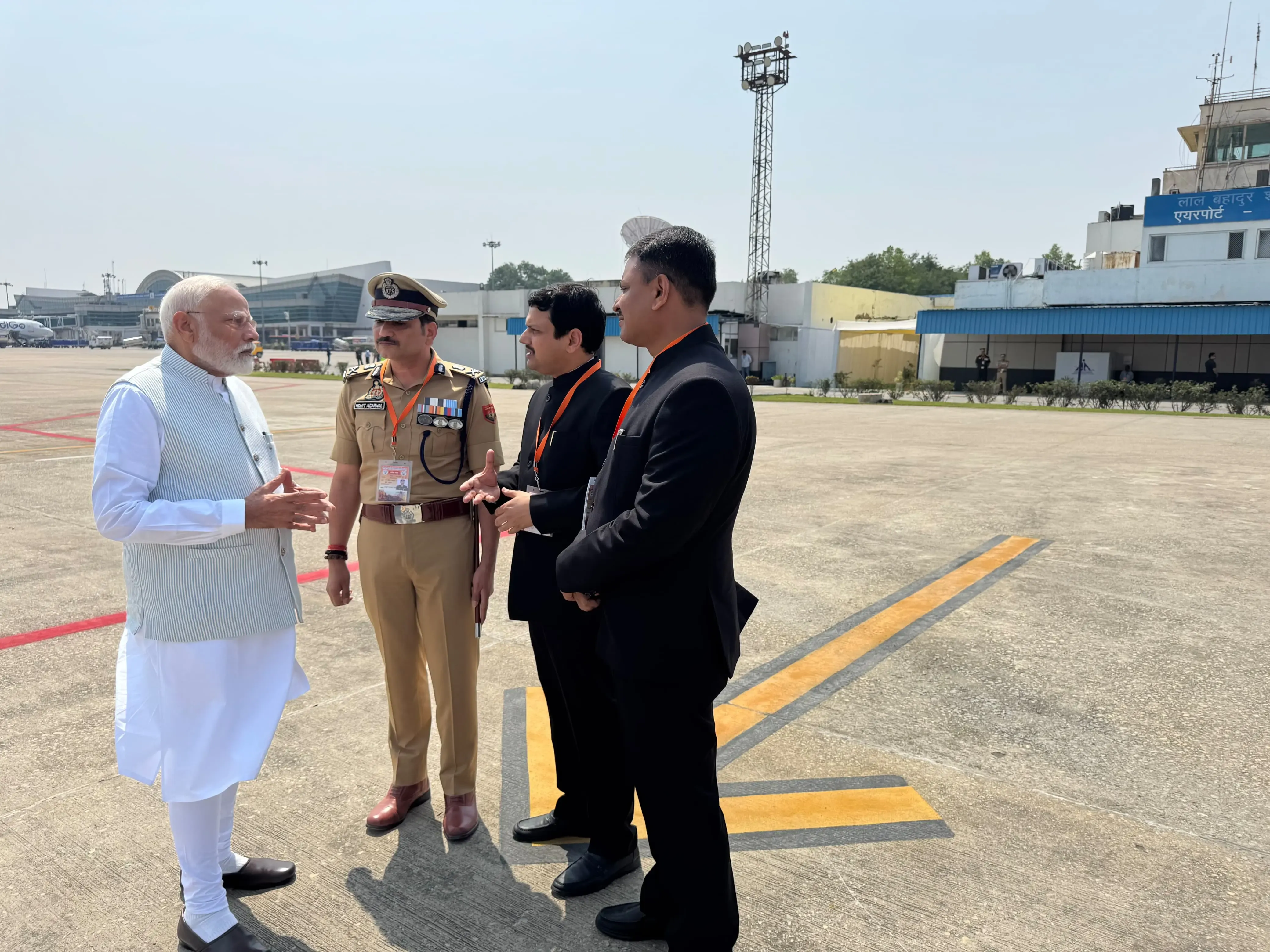 Powerful Image, Powerful Message: PM Modi's Firm Airport Meeting Signals Stance on Law and Order