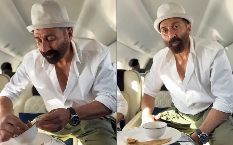 Sunny Deol Enjoys Traditional Meal of Paranthe, Dahi, and Lassi Mid-Flight